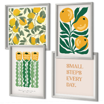 Compoziție de tablouri pentru perete Modele de plante cu flori