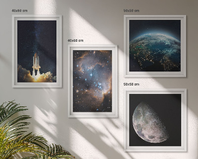 Set tablouri gata de agățat Galaxia rachetă Space Earth