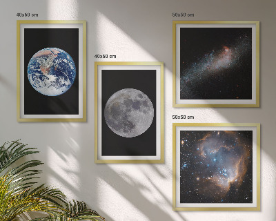 Compoziție de tablouri pentru perete Galaxie Spațiu Lună