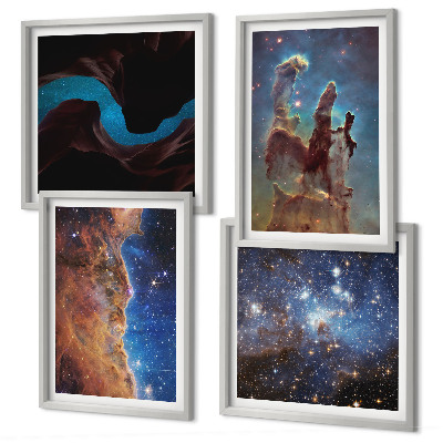 Set tablouri gata de agățat Peisaje spațiale ale galaxiilor