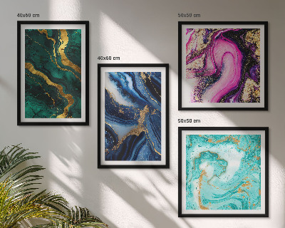 Compoziție de tablouri pentru perete Modele abstracte de roz, verde, albastru