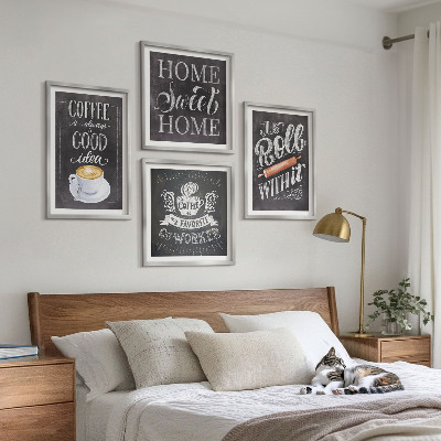 Set tablouri gata de agățat Căldură acasă cu rolă de cafea