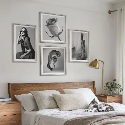 Compoziție de tablouri pentru perete cu portrete elegante de femei