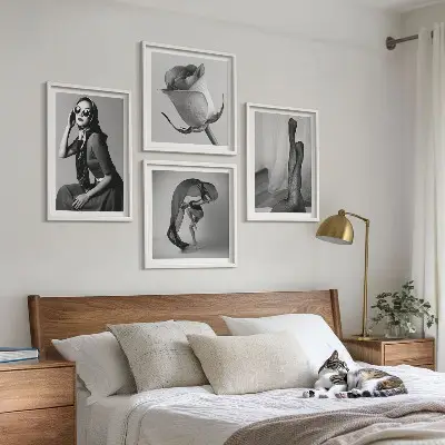 Compoziție de tablouri pentru perete cu portrete elegante de femei