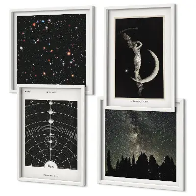 Set tablouri Galaxia sistemului solar gata de agățat