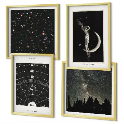 Set tablouri Galaxia sistemului solar gata de agățat