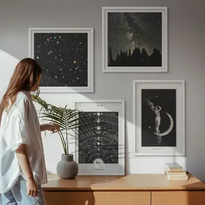 Set tablouri Galaxia sistemului solar gata de agățat