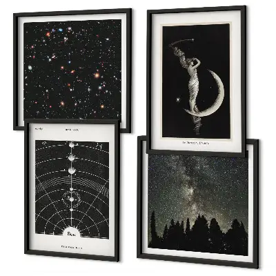 Set tablouri Galaxia sistemului solar gata de agățat
