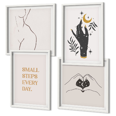 Compoziție de tablouri pentru perete Ilustrații boho minimaliste