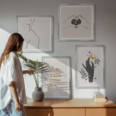 Compoziție de tablouri pentru perete Ilustrații boho minimaliste