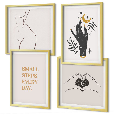 Compoziție de tablouri pentru perete Ilustrații boho minimaliste