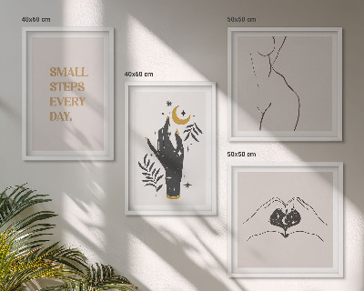 Compoziție de tablouri pentru perete Ilustrații boho minimaliste