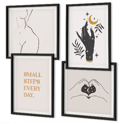 Compoziție de tablouri pentru perete Ilustrații boho minimaliste