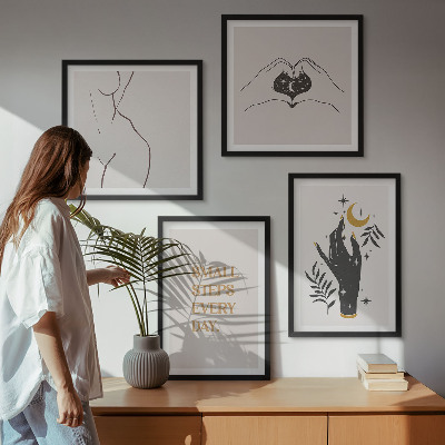 Compoziție de tablouri pentru perete Ilustrații boho minimaliste