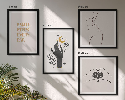 Compoziție de tablouri pentru perete Ilustrații boho minimaliste
