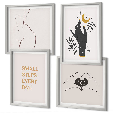 Compoziție de tablouri pentru perete Ilustrații boho minimaliste