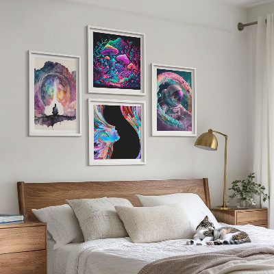 Set tablouri gata de agățat Ilustrații de artă fantasy colorate