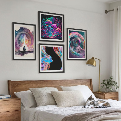 Set tablouri gata de agățat Ilustrații de artă fantasy colorate