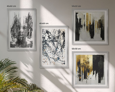 Compoziție de tablouri pentru perete Portrete abstracte contrastante