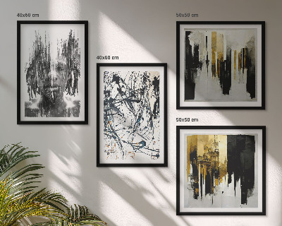 Compoziție de tablouri pentru perete Portrete abstracte contrastante