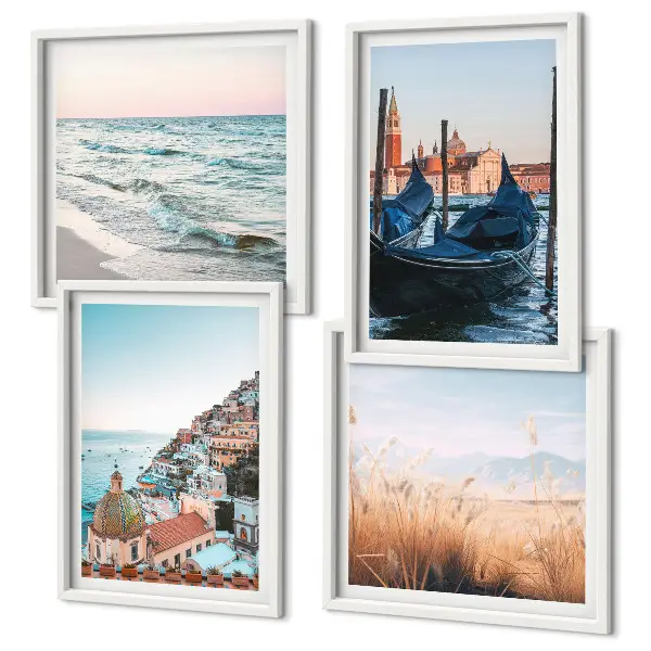 Set tablouri Vederi de la mare ale Veneției gata de agățat