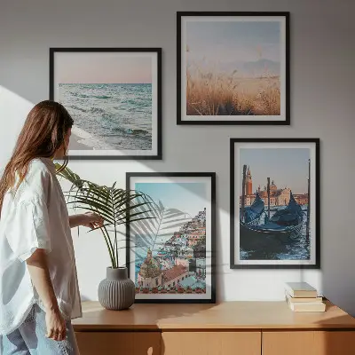 Set tablouri Vederi de la mare ale Veneției gata de agățat