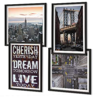 Compoziție de tablouri pentru perete Citat despre peisajele din New York