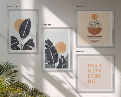 Set tablouri gata de agățat Modele de plante cu sori mari minimalisti