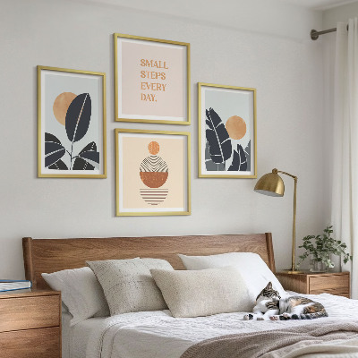 Set tablouri gata de agățat Modele de plante cu sori mari minimalisti