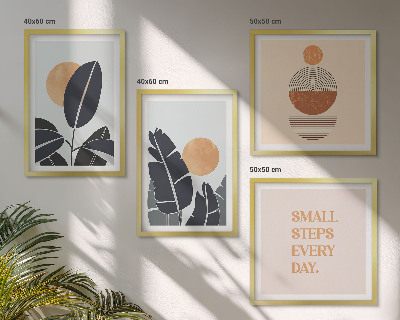 Set tablouri gata de agățat Modele de plante cu sori mari minimalisti