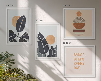 Set tablouri gata de agățat Modele de plante cu sori mari minimalisti