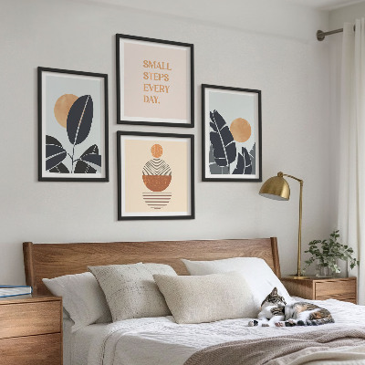 Set tablouri gata de agățat Modele de plante cu sori mari minimalisti