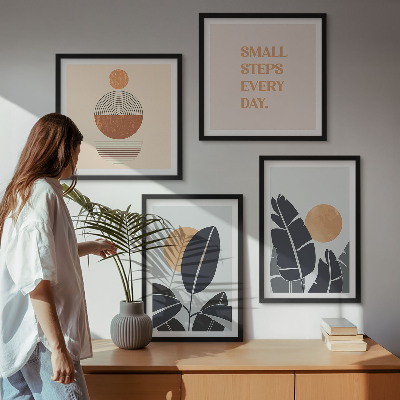 Set tablouri gata de agățat Modele de plante cu sori mari minimalisti