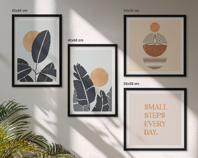 Set tablouri gata de agățat Modele de plante cu sori mari minimalisti