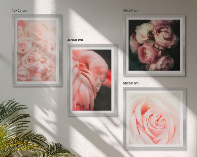 Set tablouri gata de agățat Flamingi roz pastel