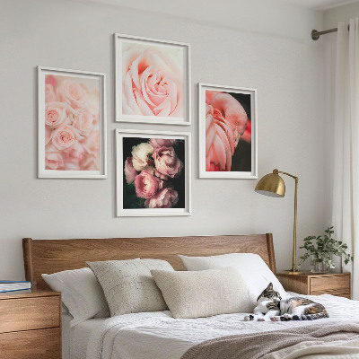 Set tablouri gata de agățat Flamingi roz pastel