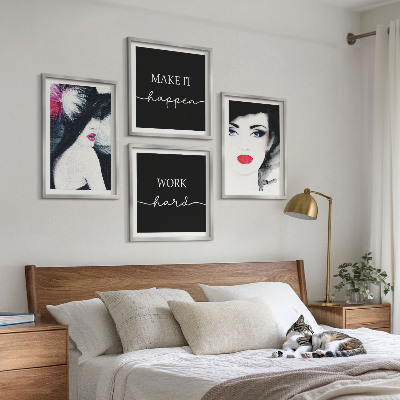 Set tablouri gata de agățat Portrete de femei cu buze