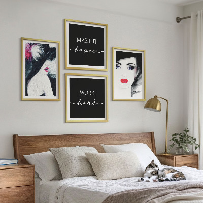 Set tablouri gata de agățat Portrete de femei cu buze