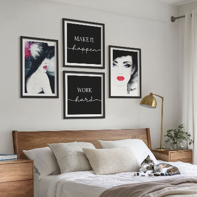 Set tablouri gata de agățat Portrete de femei cu buze
