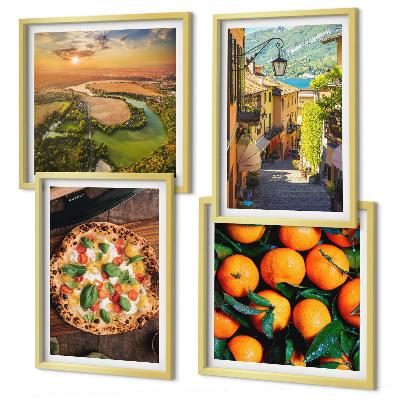 Set tablouri gata de agățat Strada dealurilor râurilor italiene
