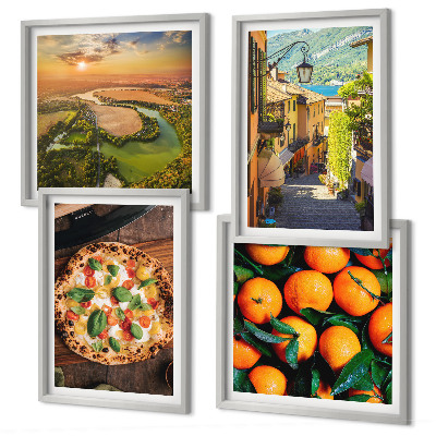Set tablouri gata de agățat Strada dealurilor râurilor italiene