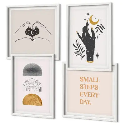 Set de tablouri boho minimaliste gata de agățat