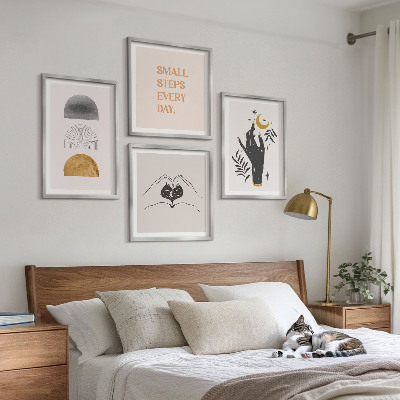 Set tablouri gata de agățat Ilustrații boho minimaliste