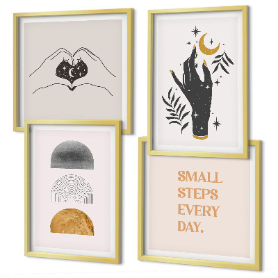 Set tablouri gata de agățat Ilustrații boho minimaliste