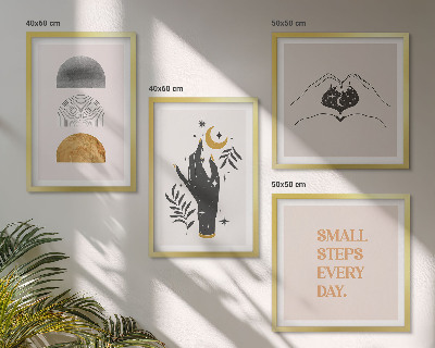 Set tablouri gata de agățat Ilustrații boho minimaliste