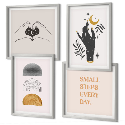 Set tablouri gata de agățat Ilustrații boho minimaliste