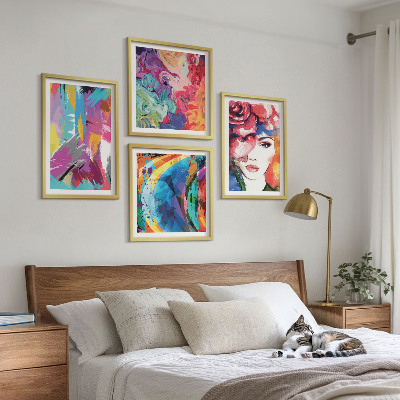 Compoziție de tablouri pentru perete Portret abstract colorat