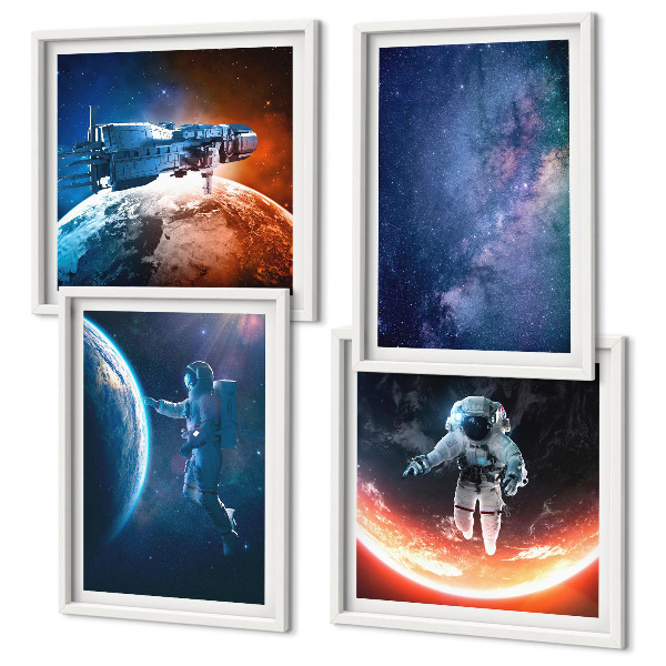 Set tablouri gata de agățat Stelele astronauților spațiali