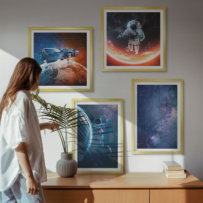 Set tablouri gata de agățat Stelele astronauților spațiali