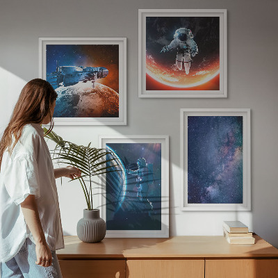 Set tablouri gata de agățat Stelele astronauților spațiali